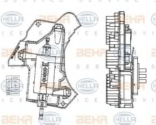 HELLA 5HL351321011 Регулятор, вентилятор салона