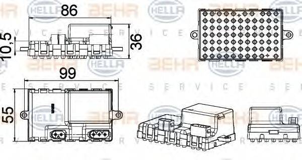 HELLA 5HL351321211 Регулятор, вентилятор салона