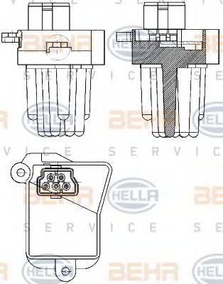 HELLA 5HL351321331 Регулятор, вентилятор салона