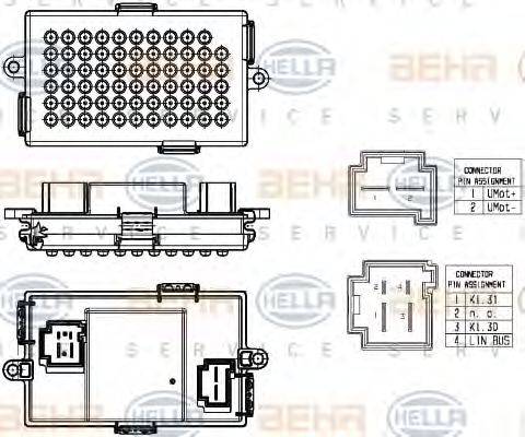 HELLA 5HL351321531 Регулятор, вентилятор салона