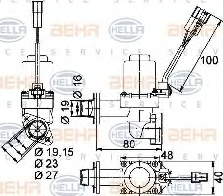 HELLA 9XL351328351 Регулирующий клапан охлаждающей жидкости