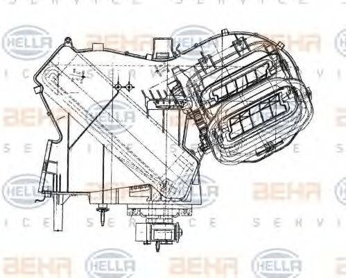 HELLA 8FV351330001 Испаритель, кондиционер