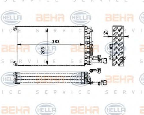 HELLA 8FV351330081 Испаритель, кондиционер