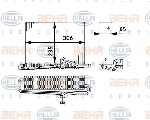 HELLA 8FV351330121 Испаритель, кондиционер