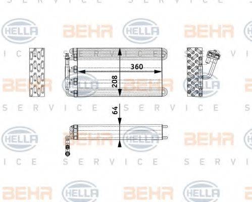 HELLA 8FV351330131 Испаритель, кондиционер