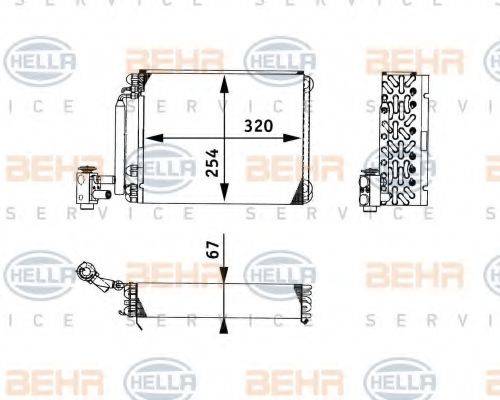 HELLA 8FV351330191 Испаритель, кондиционер