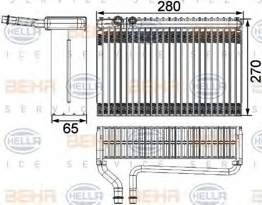 HELLA 8FV351330381 Испаритель, кондиционер