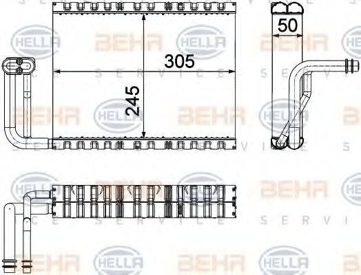 HELLA 8FV351330661 Испаритель, кондиционер