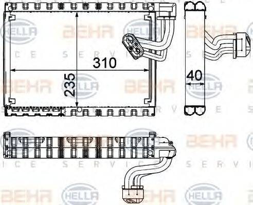 HELLA 8FV351330671 Испаритель, кондиционер