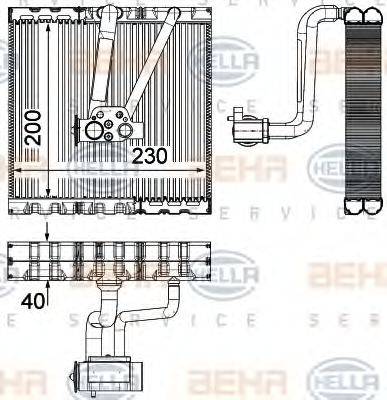 HELLA 8FV351330711 Испаритель, кондиционер