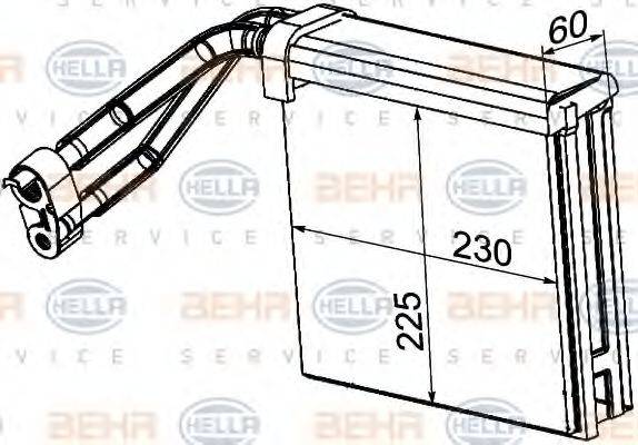 HELLA 8FV351330731 Испаритель, кондиционер