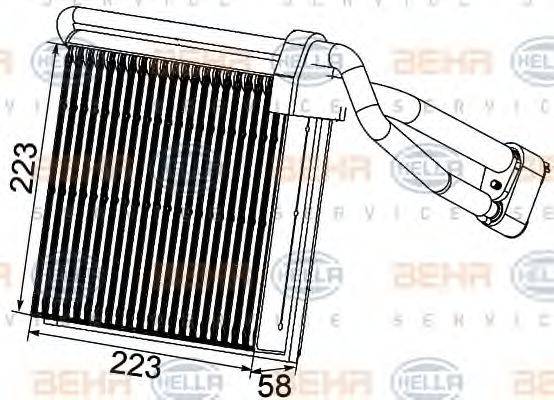 HELLA 8FV351330741 Испаритель, кондиционер