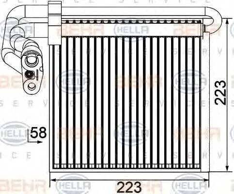 HELLA 8FV351330751 Испаритель, кондиционер