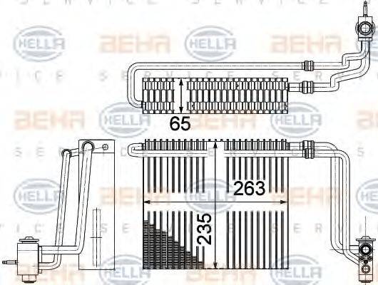 HELLA 8FV351331171 Испаритель, кондиционер