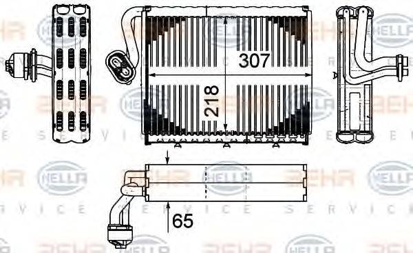 HELLA 8FV351331181 Испаритель, кондиционер