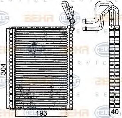 HELLA 8FV351331291 Испаритель, кондиционер