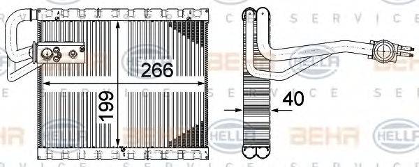 HELLA 8FV351331491 Испаритель, кондиционер