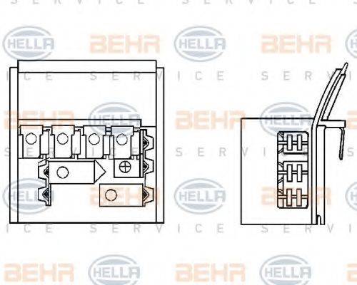 HELLA 9ML351332131 Сопротивление, вентилятор салона