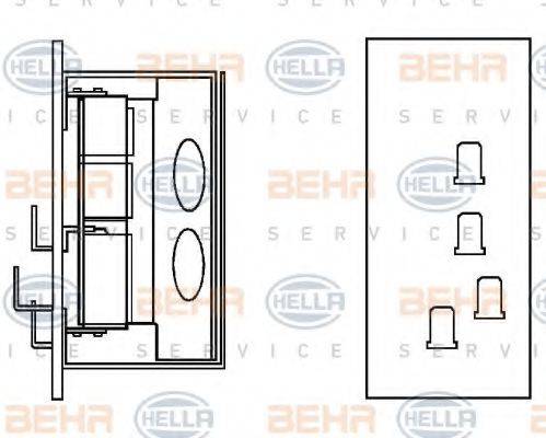 HELLA 9ML351332161 Сопротивление, вентилятор салона