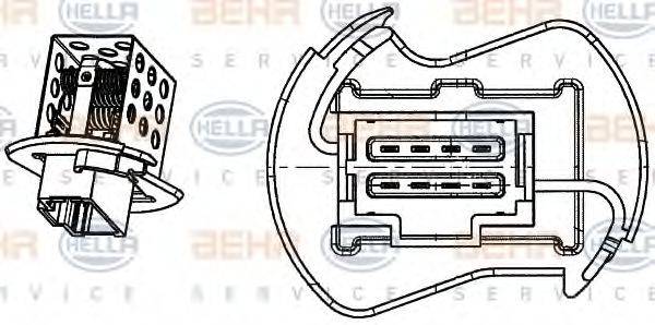 HELLA 9ML351332251 Сопротивление, вентилятор салона