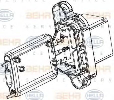 HELLA 9ML351332361 Сопротивление, вентилятор салона