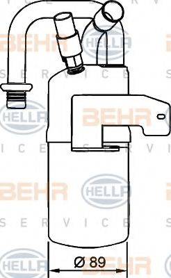 HELLA 8FT351335011 Осушитель, кондиционер