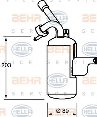 HELLA 8FT351335051 Осушитель, кондиционер