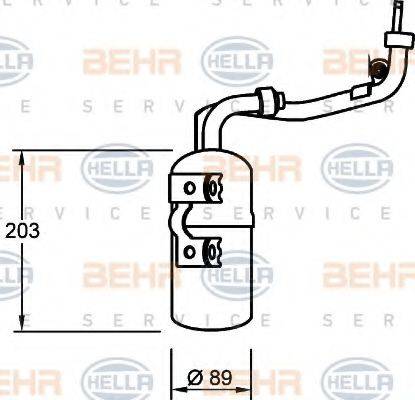 HELLA 8FT351335061 Осушитель, кондиционер