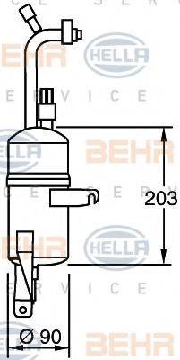 HELLA 8FT351335131 Осушитель, кондиционер