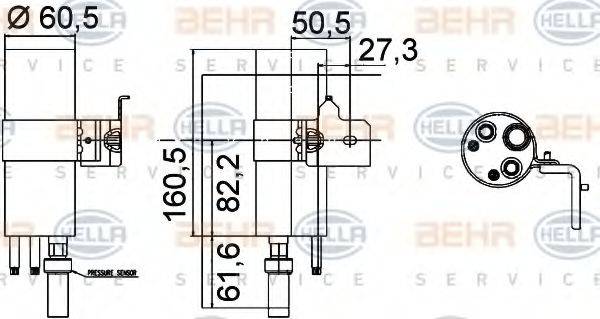 HELLA 8FT351335251 Осушитель, кондиционер