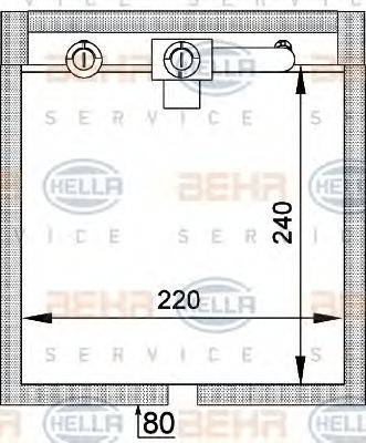 HELLA 8FV351336011 Испаритель, кондиционер