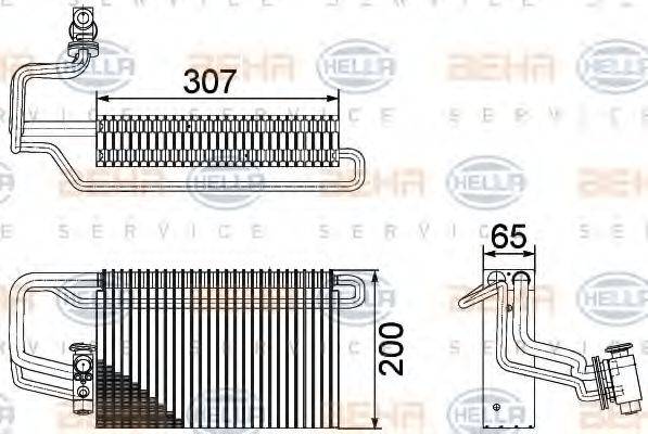 HELLA 8FV351336131 Испаритель, кондиционер