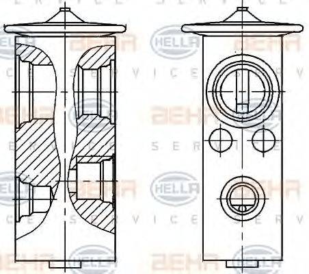 HELLA 8UW351336311 Расширительный клапан, кондиционер