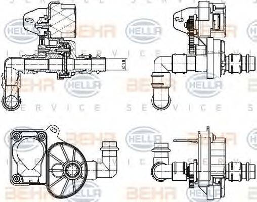 HELLA 9XL351341051 Регулирующий клапан охлаждающей жидкости