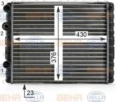 HELLA 8MK376700691 Радиатор, охлаждение двигателя