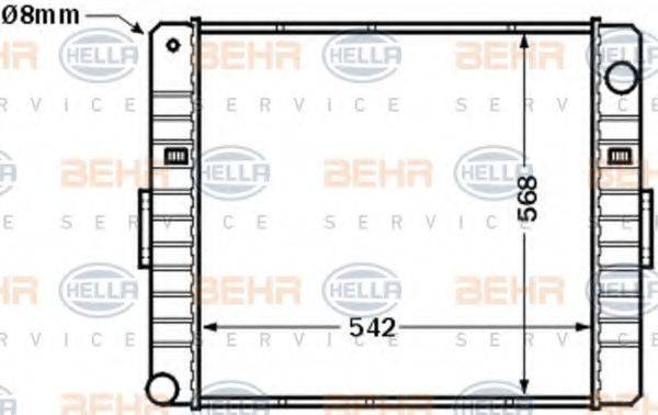 HELLA 8MK376704611 Радиатор, охлаждение двигателя