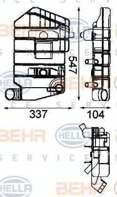 HELLA 8MA376705071 Компенсационный бак, охлаждающая жидкость