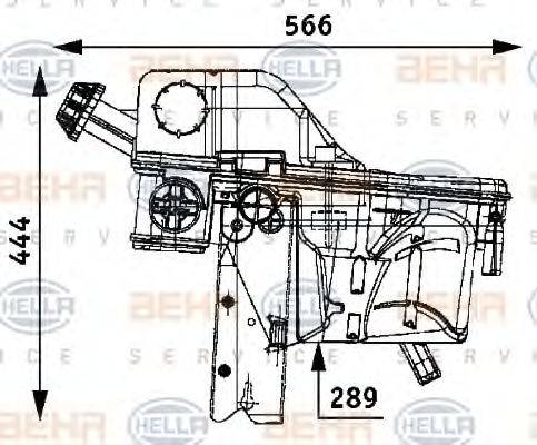 HELLA 8MA376705081 Компенсационный бак, охлаждающая жидкость