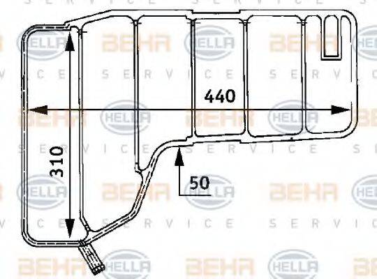 HELLA 8MA376705201 Компенсационный бак, охлаждающая жидкость