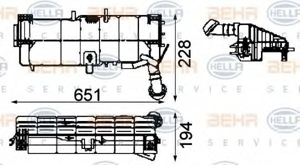 HELLA 8MA376705361 Компенсационный бак, охлаждающая жидкость