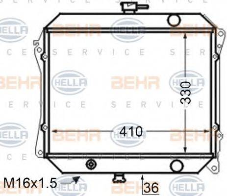 HELLA 8MK376705521 Радиатор, охлаждение двигателя