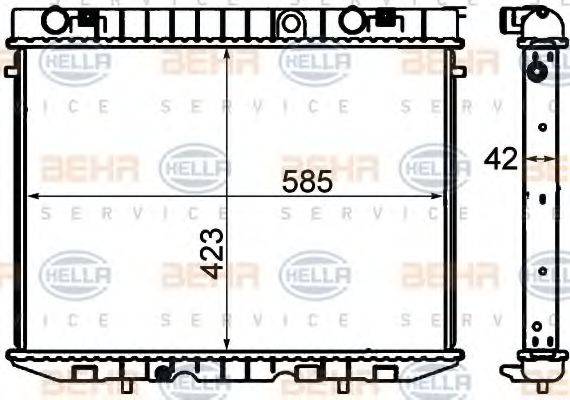 HELLA 8MK376705621 Радиатор, охлаждение двигателя