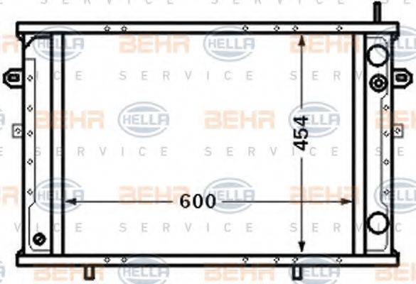 HELLA 8MK376705661 Радиатор, охлаждение двигателя