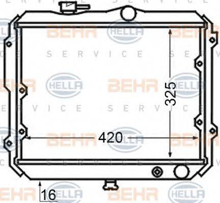 HELLA 8MK376705691 Радиатор, охлаждение двигателя