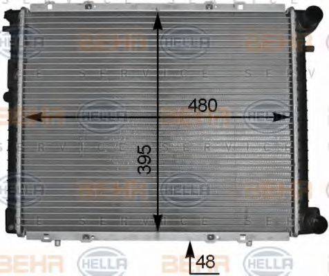 HELLA 8MK376706511 Радиатор, охлаждение двигателя