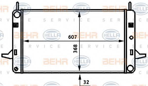 HELLA 8MK376706671 Радиатор, охлаждение двигателя