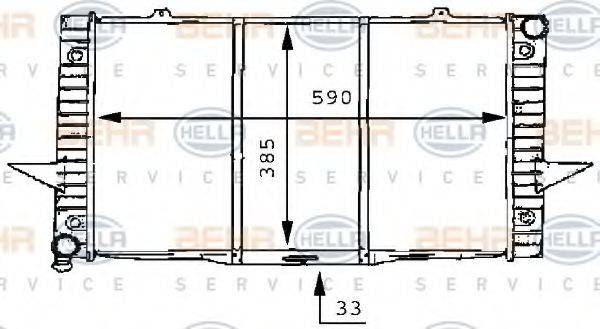 HELLA 8MK376706751 Радиатор, охлаждение двигателя