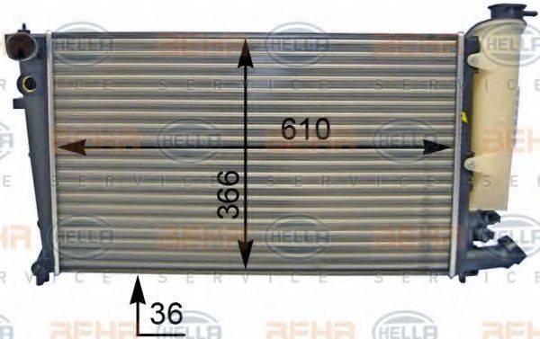 HELLA 8MK376707261 Радиатор, охлаждение двигателя