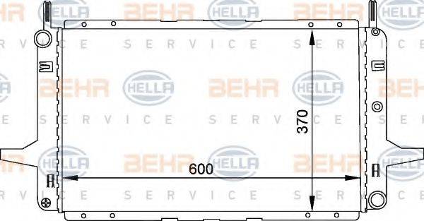 HELLA 8MK376707311 Радиатор, охлаждение двигателя