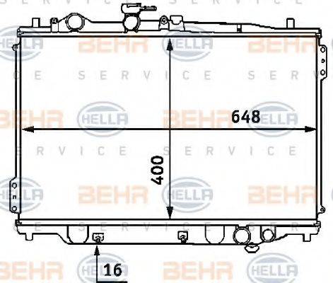 HELLA 8MK376707421 Радиатор, охлаждение двигателя